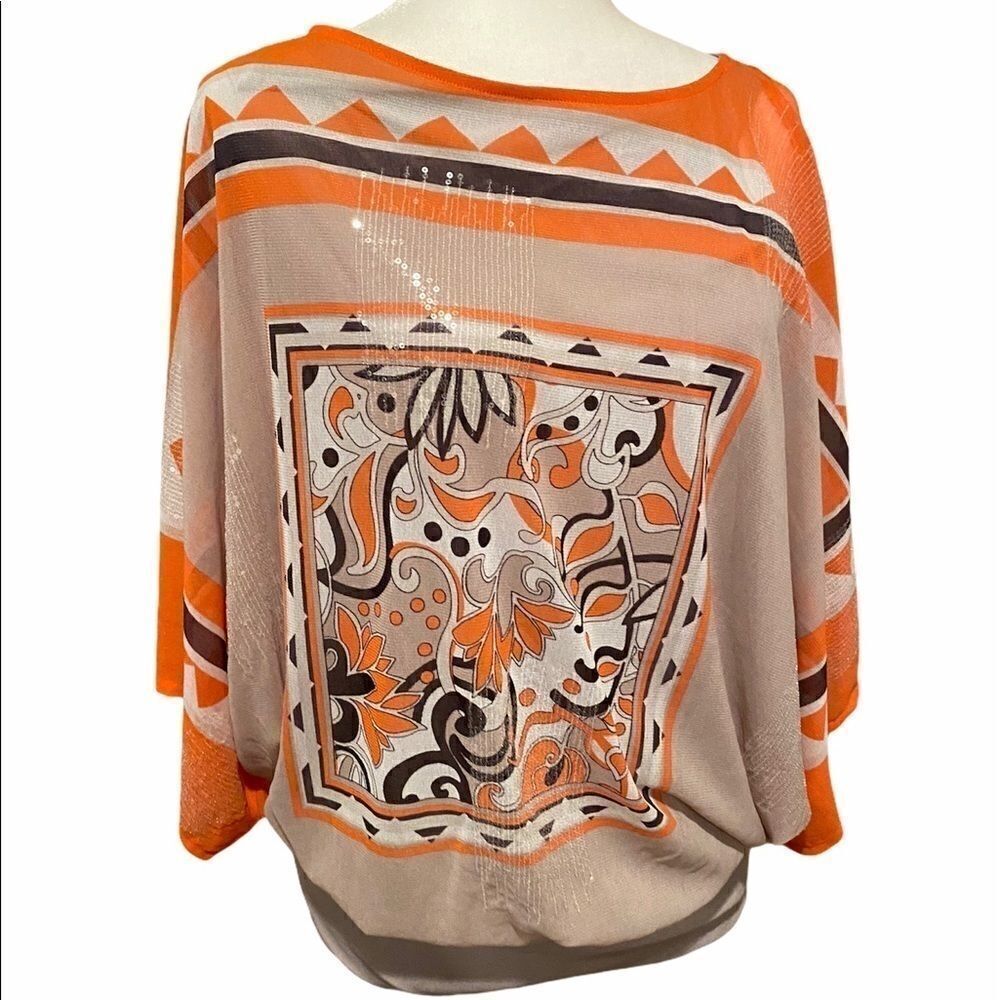 Alfani Boho Shirt Size Medium Bat Wing